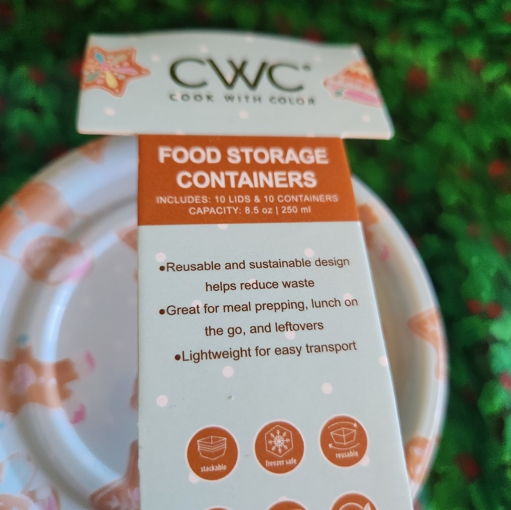 CWC Christmas Food Storage Containers Cookies NWT - Picture 3 of 8